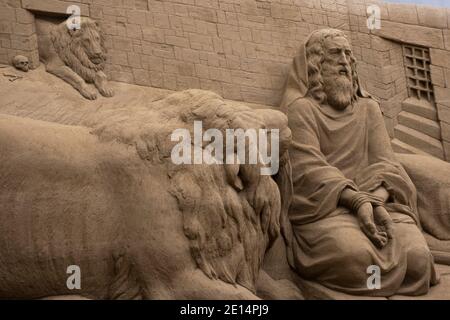 Sandkrippe, Jesolo Lido, Provinz Venedig, Italien Stockfoto