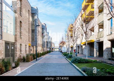 Neuer moderner Apartmentblock am Albion Way, The Forge, Upton Park, London Stockfoto