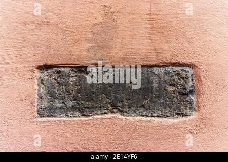 Hintergrund Textur einer alten Wand mit freiliegenden Ziegel Stockfoto