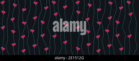 Happy Valentines Day nahtlose Urlaub Vektor Hintergrund Stock Vektor