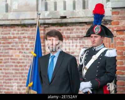 Venaria reale, Italien, 09/24/2014 der Kulturminister Dario Franceschini leitet den Gipfel der europäischen Kollegen auf der Reggia di Venaria (Turin) Stockfoto