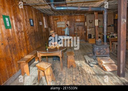 Kanada, British Columbia, Barkerville Historic Town & Park, Chinatown, Chinese Lottery Spielhalle Stockfoto