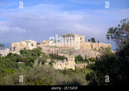 Athen - Dezember 2019: Blick auf das Pantheon Stockfoto