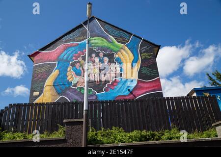 Politische Propaganda in den Mauern von Belfast, Nordirland Stockfoto