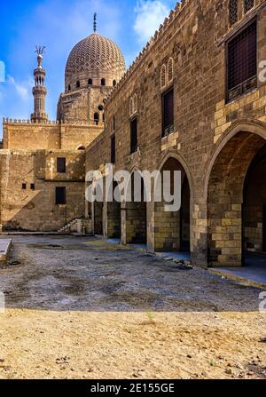 Sultan Al-Ashraf Qaytbay Moschee und Mausoleum, Stadt der Toten, Kairo. Ägypten Stockfoto
