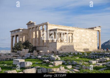 Athen - Dezember 2019: Blick auf den alten Tempel der Athena Stockfoto