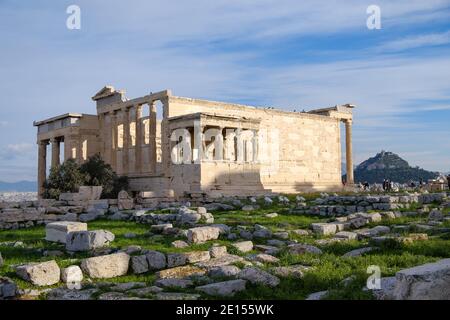 Athen - Dezember 2019: Blick auf den alten Tempel der Athena Stockfoto