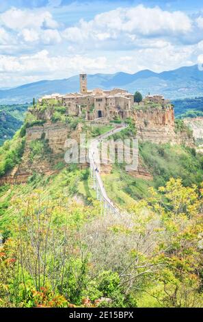 Blick auf die schöne Civita di Bagnoregio - Viterbo Italien Stockfoto
