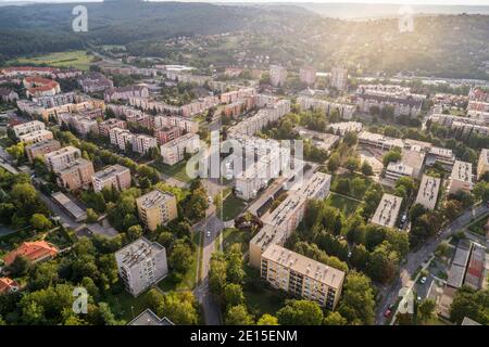 Blockhäuser in Zalaegerszeg kertvaros ungarn Stockfoto