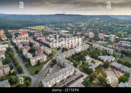 Blockhäuser in Zalaegerszeg kertvaros ungarn Stockfoto