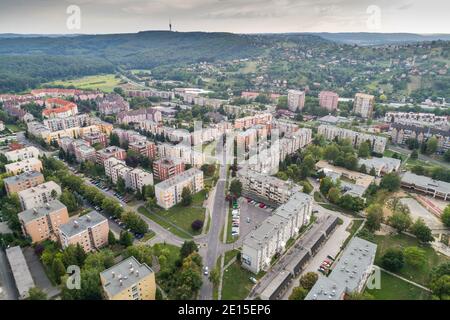 Blockhäuser in Zalaegerszeg kertvaros ungarn Stockfoto