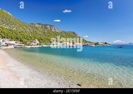 Der Strand Agios Georgios Lichada in Evia Insel, Griechenland Stockfoto