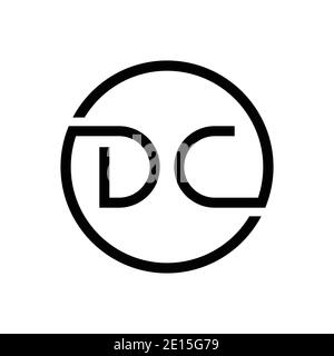 Initial DC Letter Logo Creative Typography Vektor-Vorlage. Kreativer Kreis Buchstabe DC Logo Design Stock Vektor