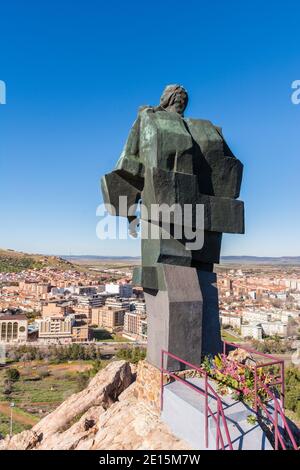 Denkmal für die Bergleute in Puertollano. Kastilien La Mancha, Spanien Stockfoto