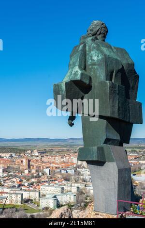 Denkmal für die Minenarbeiter von Puertollano, Ciudad Real, Spanien Stockfoto