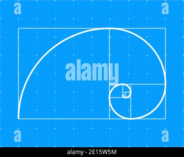 Goldene Ration. Abstrakter geometrischer Hintergrund. Vektorgrafik. Stock Vektor