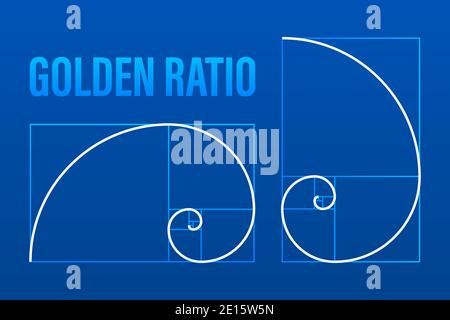 Goldene Ration. Abstrakter geometrischer Hintergrund. Vektorgrafik. Stock Vektor
