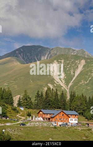 Wolfratshausner Hütte, Berghütte In Den Östlichen Lechtaler Alpen Auf 1753 Metern Stockfoto
