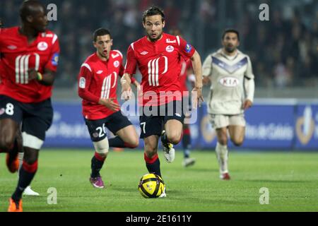 Yohan Cabaye von Lille beim fußballspiel der 1. Französischen Liga, Lille OSC gegen Bordeaux im Lille Metropole Stadium, in Lille, Frankreich, am 16. April 2011. Foto von Sylvain Lefevre/ABACAPRESS.COM Stockfoto