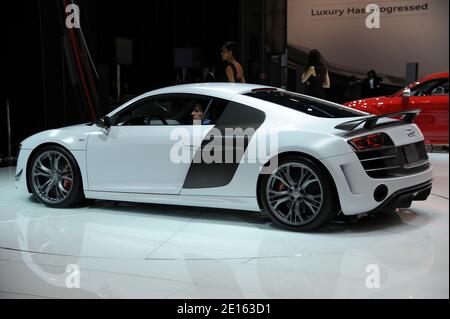 2012 Audi R8 GT im Rahmen der '2011 New York International Auto Show', die am 20. April 2011 im Jacob Javitz Center in New York City stattfand. Foto von Graylock/ABACAPRESS.COM Stockfoto