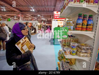 HALAL EXPO, HALAL FOOD, PARIS Stockfoto