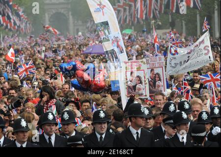 Atmosphäre in der Mall nach der Hochzeit von Prinz William mit Kate Middleton, in London, Großbritannien, am 29. April 2011. Foto von Mousse/ABACAPRESS.COM Stockfoto