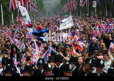 Atmosphäre in der Mall nach der Hochzeit von Prinz William mit Kate Middleton, in London, Großbritannien, am 29. April 2011. Foto von Mousse/ABACAPRESS.COM Stockfoto