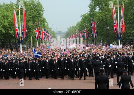 Atmosphäre in der Mall nach der Hochzeit von Prinz William mit Kate Middleton, in London, Großbritannien, am 29. April 2011. Foto von Mousse/ABACAPRESS.COM Stockfoto