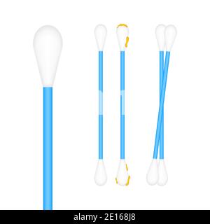 Baumwollknospen, tolles Design für jeden Zweck. Gesundheitswesen. Vektorgrafik. Stock Vektor