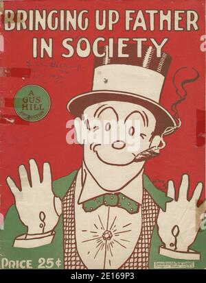George McManus 'Bringing Up Father in Society, 1919 Notenblatt Cover Stockfoto