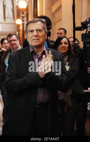 Jean-Hugues Colonna, der Vater von Yvan Colonna, kommt am 2. Mai 2011 zur Eröffnung des Berufungsverfahrens von Yvan Colonna wegen des Mordes an 1998 Claude Erignac, Frankreichs Top-Staatsbeamter auf der Mittelmeerinsel Korsika, in die Pariser Gerichtshalle in Paris, Frankreich. Foto von Giancarlo Gorassini/ABACAPRESS.COM Stockfoto