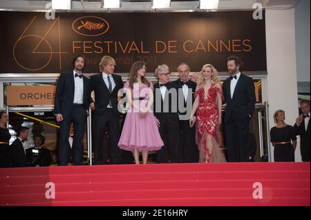 Woody Allen, Rachel Mcadams, Lea Seydoux, Owen Wilson, Michael Sheen und Adrien Brody kommen zur Eröffnungsfeier der 64. Internationalen Filmfestspiele von Cannes und zur Vorführung von Woody Allens neuestem Film "Midnight in Paris", der am 11. Mai 2011 außer Konkurrenz in Cannes, Frankreich, gezeigt wurde. Foto von Nicolas Genin/ABACAPRESS.COM Stockfoto