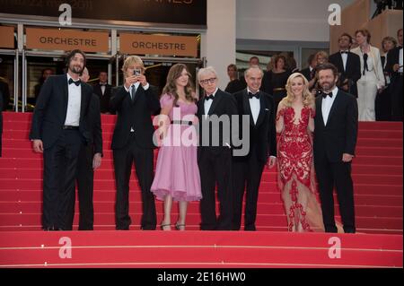 Woody Allen, Rachel Mcadams, Lea Seydoux, Owen Wilson, Michael Sheen und Adrien Brody kommen zur Eröffnungsfeier der 64. Internationalen Filmfestspiele von Cannes und zur Vorführung von Woody Allens neuestem Film "Midnight in Paris", der am 11. Mai 2011 außer Konkurrenz in Cannes, Frankreich, gezeigt wurde. Foto von Nicolas Genin/ABACAPRESS.COM Stockfoto