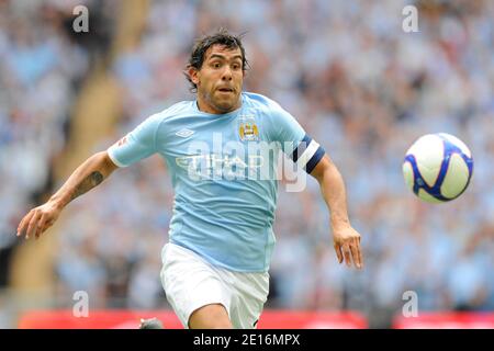 Carlos Tevez von Manchester City während des englischen FA Cup Finals, Manchester City gegen Stoke City, im Wembley Stadium, London, England am 14. Mai 2011. Manchester City gewann XX. Foto von Henri Szwarc/ABACAPRESS.COM Stockfoto