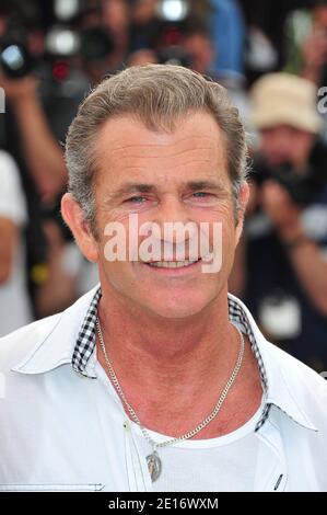 Mel Gibson bei einer Fotoschau für den Film "The Beaver" im Wettbewerb in der Sektion Spielfilme im Rahmen der 64. Internationalen Filmfestspiele von Cannes, im Palais des Festivals in Cannes, Südfrankreich am 18. Mai 2011. Foto von Hahn-Nebinger-Genin/ABACAPRESS.COM Stockfoto