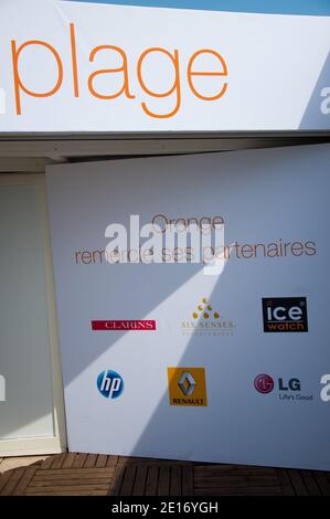 Atmosphäre rund um Orange Thema während der 64. Cannes Festival, Frankreich am 19. Mai 2011. Foto von Nicolas Genin/ABACAPRESS.COM Stockfoto