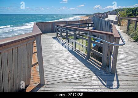 Walbeobachtungsplattform am Logans Beach Stockfoto