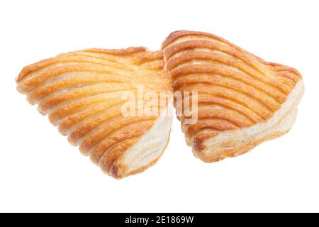 Gebäck isoliert auf weißem Hintergrund. Volle Schärfentiefe mit Beschneidungspfad. Stockfoto