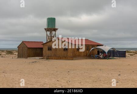 Haus in der Ferienanlage Wlotzkasbaken im Norden von Swakopmund, Namibia