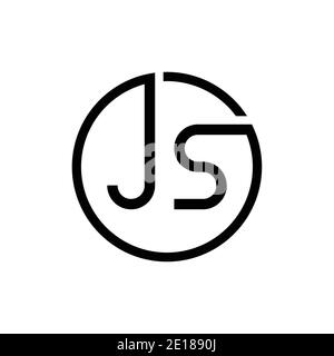 Kreativer Buchstabe JS Logo Design Vektor Vorlage. Anfangsbuchstabe des JS-Logos Stock Vektor