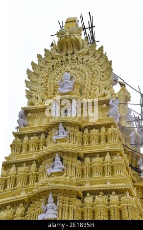 Chamundeshwari Tempel Ausblick auf Mysore, Karnataka Stockfoto