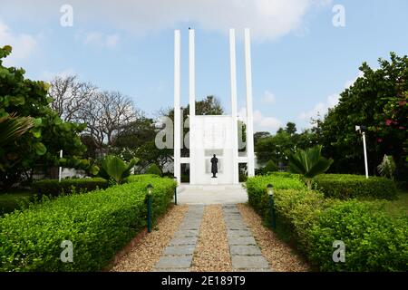 Das französische Kriegsdenkmal in Pondicherry, Indien. Stockfoto