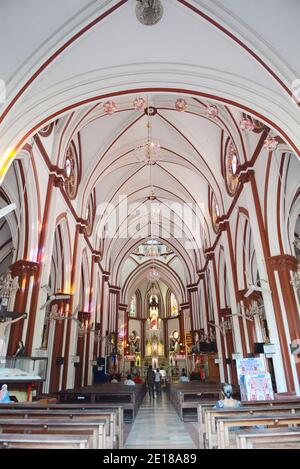 Die Herz-Jesu-Basilika in Pondicherry, Indien. Stockfoto