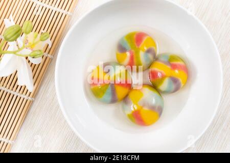 Traditionelle chinesische süße klebende Reiskugel Stockfoto