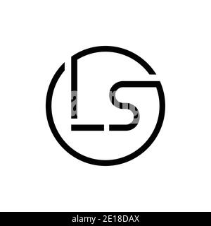 Initial Circle LS Letter Logo Design Vektor-Vorlage. Abstrakter Buchstabe LS Logo Design Stock Vektor