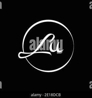 Ursprüngliche LU-Buchstabe Logo-Design-Vektor-Vorlage. Abstraktes Skript Buchstabe LU Logo Design Stock Vektor