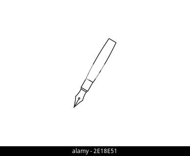 Federspitze, Signature Icon. Vektorgrafik. Stock Vektor