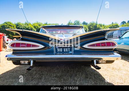 1959 chevy Impala auf der Stars & Stripes Classic American Car Show, Stockfoto