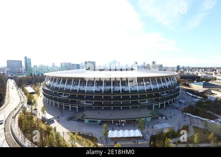 Tokio, Japan. Januar 2021. Gesamtansicht vor dem J. League YBC Levain Cup Finale 2020 zwischen Kashiwa Reysol 1-2 FC Tokyo im Nationalstadion in Tokio, Japan, 4. Januar 2021. Quelle: Kenzaburo Matsuoka/AFLO/Alamy Live News Stockfoto