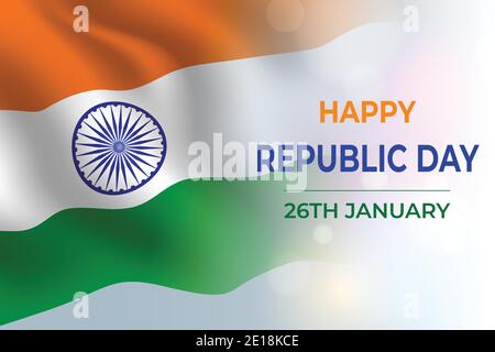 26. Januar happy Tag der Republik Indien Hintergrund Stock Vektor